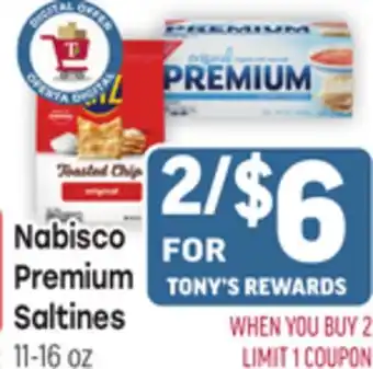Tony’s Fresh Market Nabisco Premium Premium Saltines offer