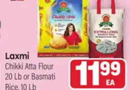 Tony’s Fresh Market Laxmi Chikki Atta Flour 20 Lb or Basmati Rice, 10 Lb offer