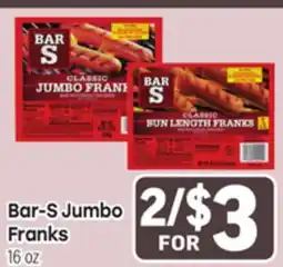 Tony’s Fresh Market Bar-S Jumbo Franks offer