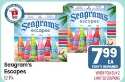 Tony’s Fresh Market Seagram's Escapes offer