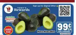 Tony’s Fresh Market LARGE Hass Avocados offer