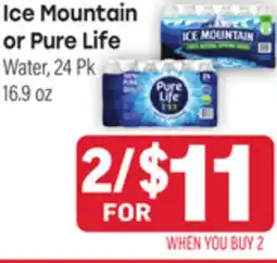 Tony’s Fresh Market Ice Mountain or Pure Life offer