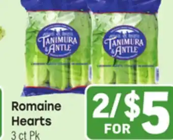 Tony’s Fresh Market Romaine Hearts offer