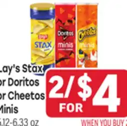 Tony’s Fresh Market Lay's Stax or Doritos, or Cheetos Minis offer