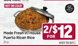 Tony’s Fresh Market Made Fresh In-House Puerto Rican Rice offer