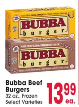 Jewel-Osco Bubba Beef Burgers offer