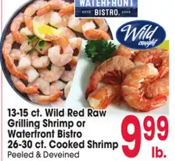 Jewel-Osco 13-15 ct. Wild Red Raw Grilling Shrimp or Waterfront Bistro 26-30 ct. Cooked Shrimp offer