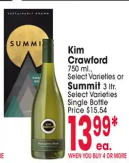 Jewel-Osco Kim Crawford 750 ml.,or Summit 3 ltr offer