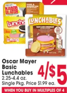 Jewel-Osco Oscar Mayer Basic Lunchables offer