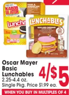Jewel-Osco Oscar Mayer Basic Lunchables offer