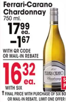 Jewel-Osco Ferrari-Carano Chardonnay offer