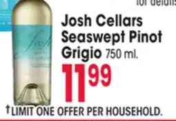 Jewel-Osco Josh Cellars Seaswept Pinot Grigio offer