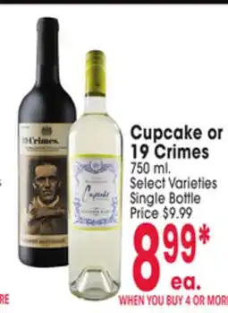 Jewel-Osco Cupcake or 19 Crimes offer