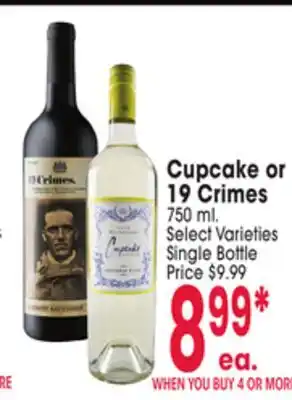 Jewel-Osco Cupcake or 19 Crimes offer