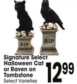 Jewel-Osco Signature Select Halloween Cat Halloween Cat or Raven on or Raven on Tombstone offer