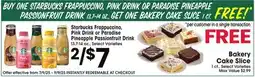 Jewel-Osco Starbucks Frappuccino, Pink Drink or Paradise Pineapple Passionfruit Drink offer