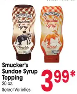 Jewel-Osco Smucker's Sundae Syrup Topping offer