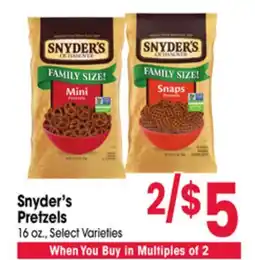 Jewel-Osco Snyder's Pretzels offer