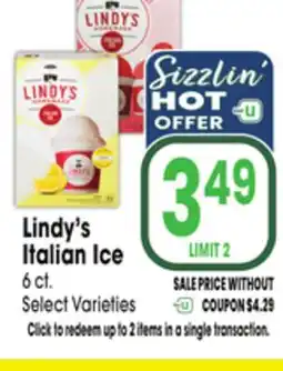 Jewel-Osco Lindy's Italian Ice offer