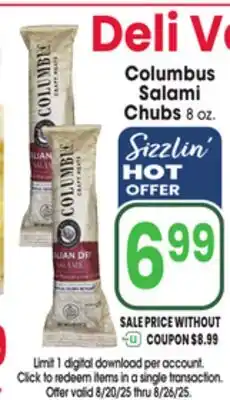 Jewel-Osco Columbus Salami Chubs offer