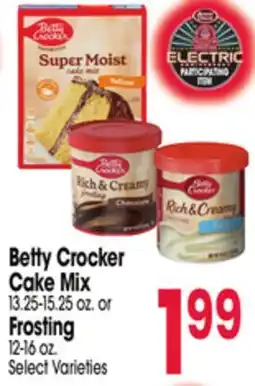 Jewel-Osco Betty Crocker Cake Mix 13.25-15.25 oz. or Frosting 12-16 oz offer