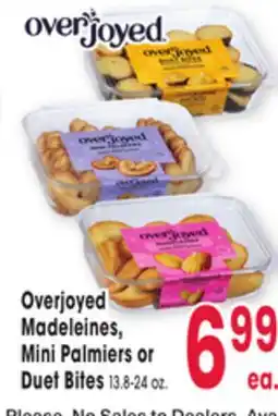 Jewel-Osco Overjoyed Madeleines, Mini Palmiers or Duet Bites offer