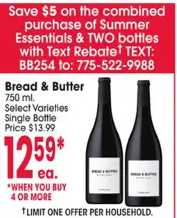 Jewel-Osco Bread & Butter offer