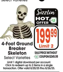 Jewel-Osco 4-Foot Ground Breaker Skeleton offer
