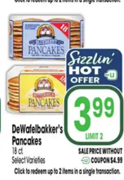 Jewel-Osco DeWafelbakker's Pancakes offer