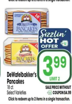 Jewel-Osco DeWafelbakker's Pancakes offer