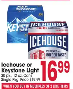 Jewel-Osco Icehouse or Keystone Light offer