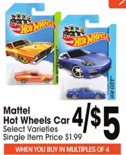 Jewel-Osco Mattel Hot Wheels Car offer