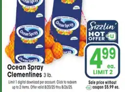 Jewel-Osco Ocean Spray Clementines offer