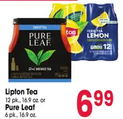 Jewel-Osco Lipton Tea 12 pk., 16.9 oz. or Pure Leaf 6 pk., 16.9 oz offer
