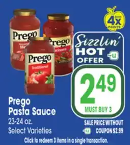 Jewel-Osco Prego Pasta Sauce offer