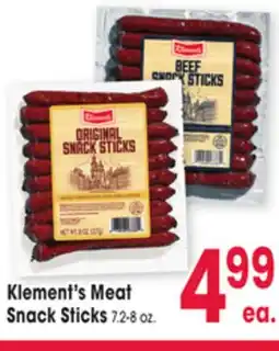 Jewel-Osco Klement's Meat Snack Sticks offer
