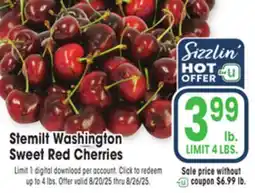Jewel-Osco Stemilt Washington Sweet Red Cherries offer