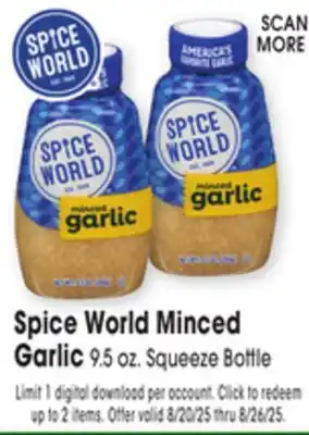 Jewel-Osco Spice World Minced Garlic offer