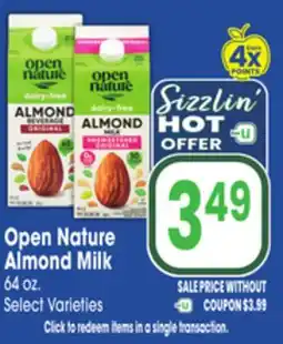 Jewel-Osco Open Nature Almond Milk offer