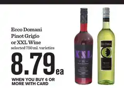Mariano's Ecco Domani Pinot Grigio or XXL Wine offer
