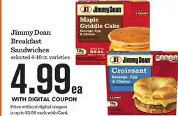 Mariano's Jimmy Dean Breakfast Sandwiches offer