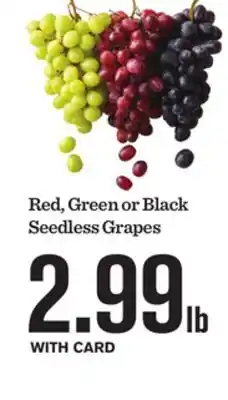 Mariano's Red, Green or Black Seedless Grapes offer