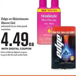 Mariano's Edge or Skintimate Shave Gel offer