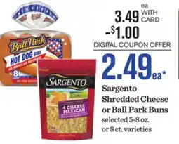 Mariano's Sargento Shredded Cheese or Ball Park Buns offer