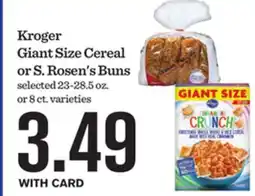 Mariano's Kroger Giant Size Cereal or S. Rosen's Buns offer