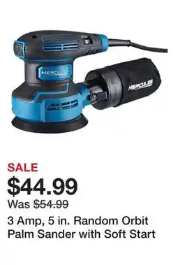 Harbor Freight Tools 3 Amp, 5 in. Random Orbit Palm Sander with Soft Start offer