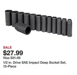 Harbor Freight Tools 1/2 in. Drive SAE Impact Deep Socket Set, 13-Piece offer