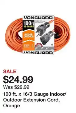 Harbor Freight Tools 100 ft. x 16/3 Gauge Indoor/Outdoor Extension Cord, Orange offer