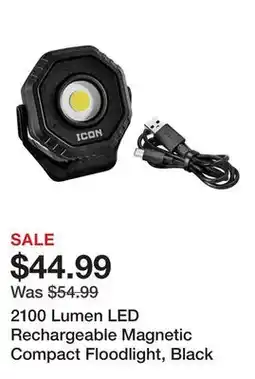 Harbor Freight Tools 2100 Lumen LED Rechargeable Magnetic Compact Floodlight, Black offer