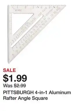 Harbor Freight Tools PITTSBURGH 4-in-1 Aluminum Rafter Angle Square offer